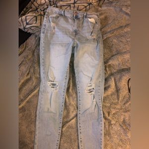 Light blue stretchy jeans